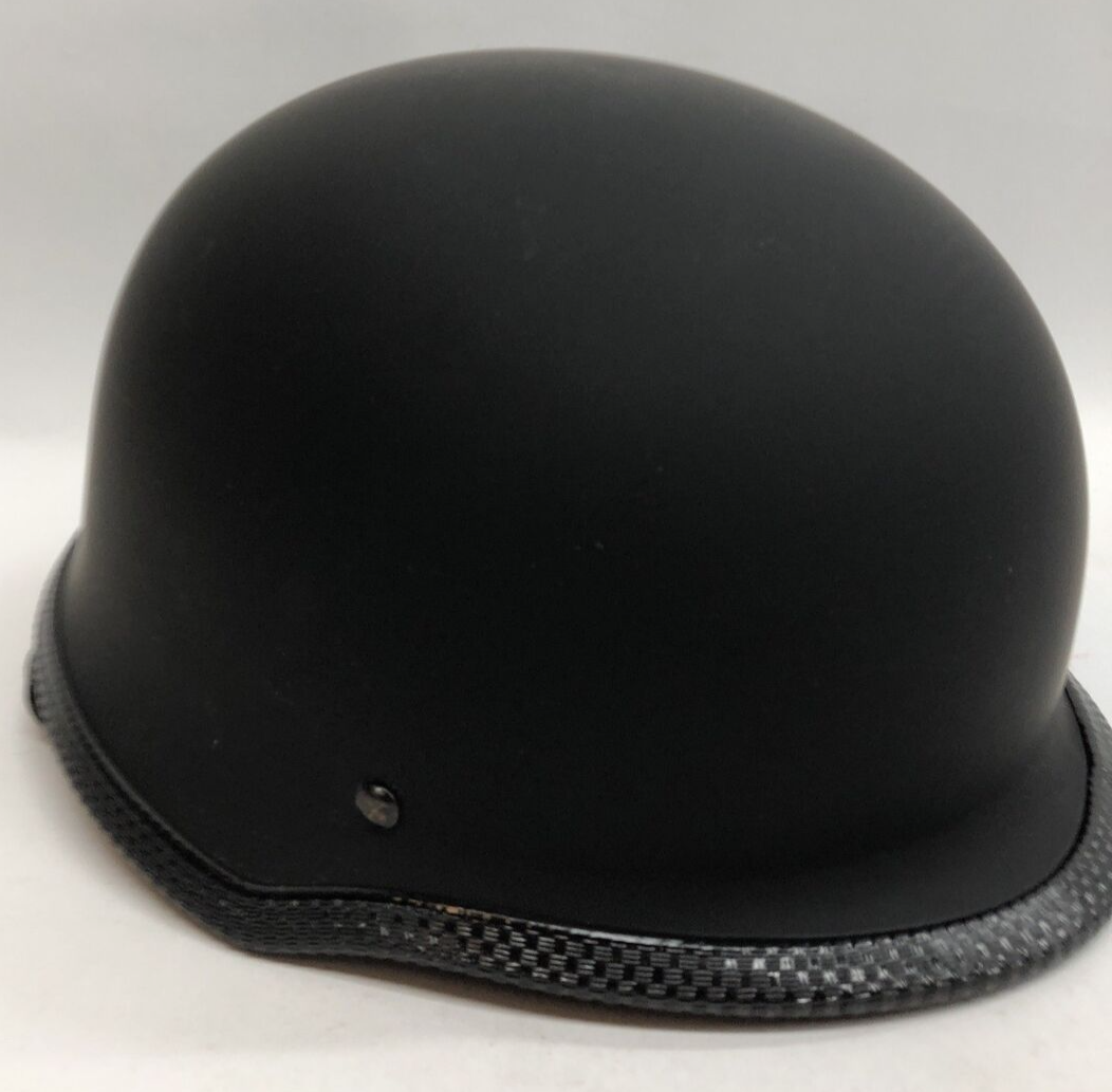 Half Shell Dull Black Hawk Motorcycle Plain Helmet DOT Approved - CH-627 No.218