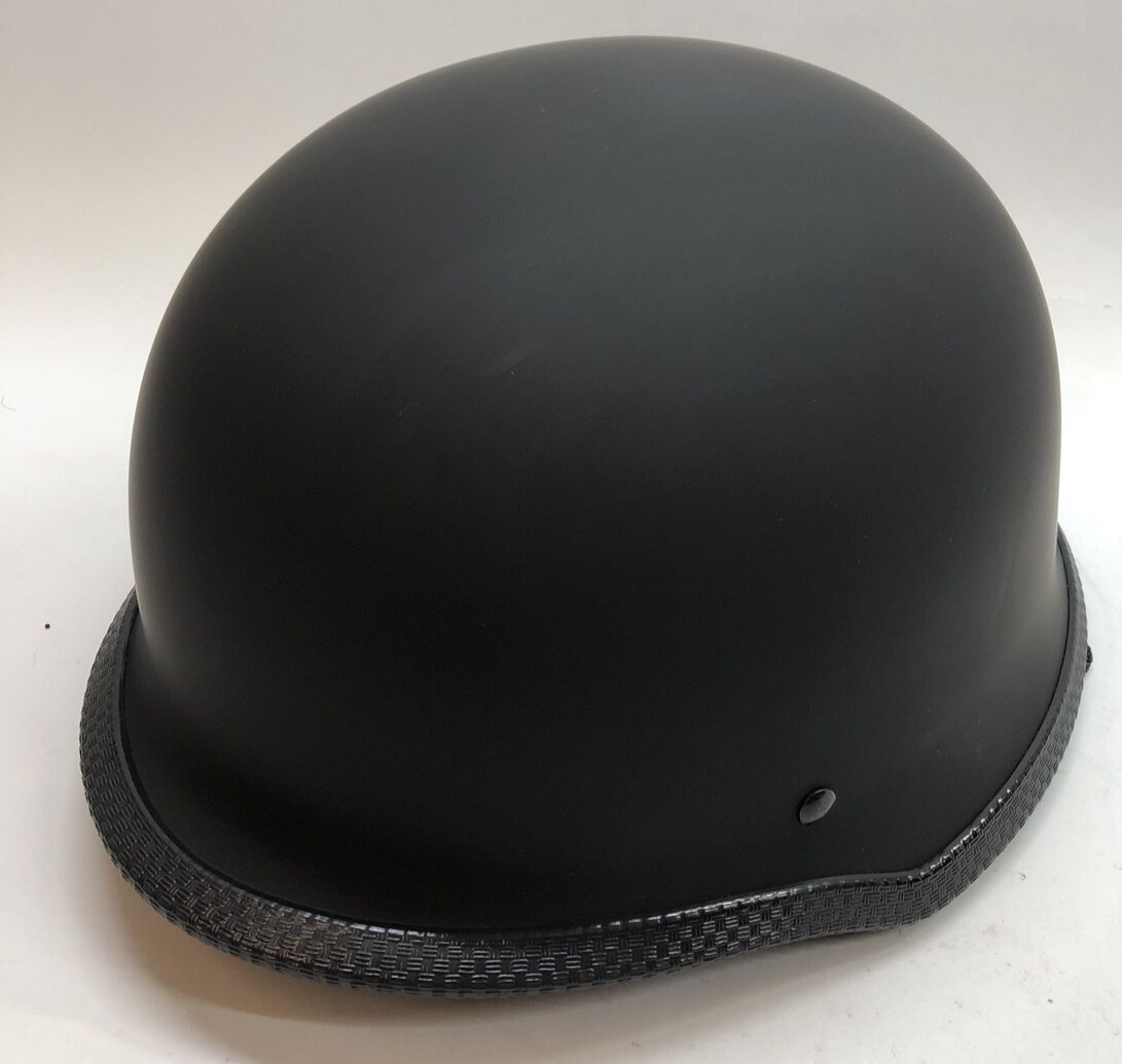 Half Shell Dull Black Hawk Motorcycle Plain Helmet DOT Approved CH-627 Large