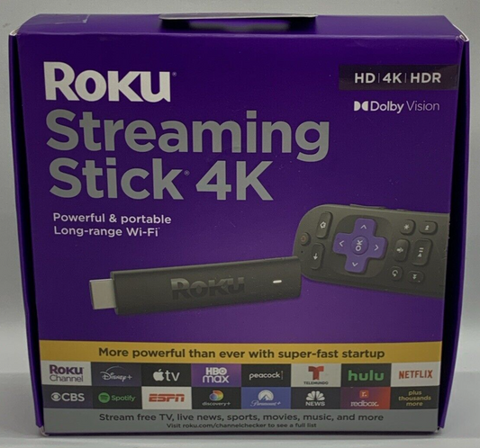 Roku Streaming Stick 4K/HDR/Dolby Vision Streaming Device with Roku Voice Remote