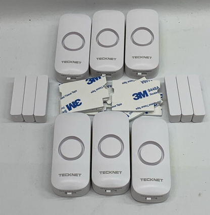 TECKNET Door Alarms for Kids Safety Window Alarm Pool Alarms Door White - 6 Pack