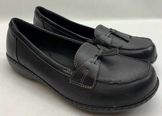 Clarks Ashland Bubble Slip-On Loafer Womens 11 Dark Brown Loafers Flat Round Toe