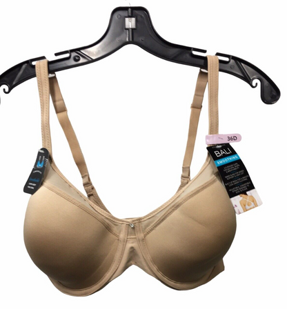 Bali Underwire T-shirt Bra One Smooth U Ultra Light DF3439 Size 36D Nude Beige