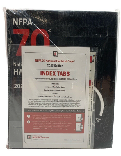 NFPA 70, National Electrical Code Handbook, 2023 Edition Index Tabs Durable