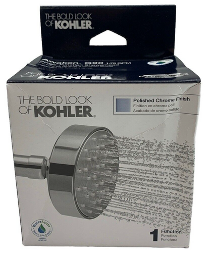 Kohler K-72417-Cp Shower Head Polished Chrome Finish Wall G90 1.75GPM Round