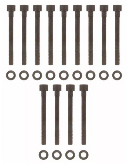 Engine Cylinder Head Bolt/Washer Set Kit Fel-Pro ES 72194 Steel Black - 13 Piece