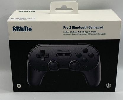 8BitDo SN30 Pro+ Plus Bluetooth Gamepad Black Switch Windows Android Apple Steam