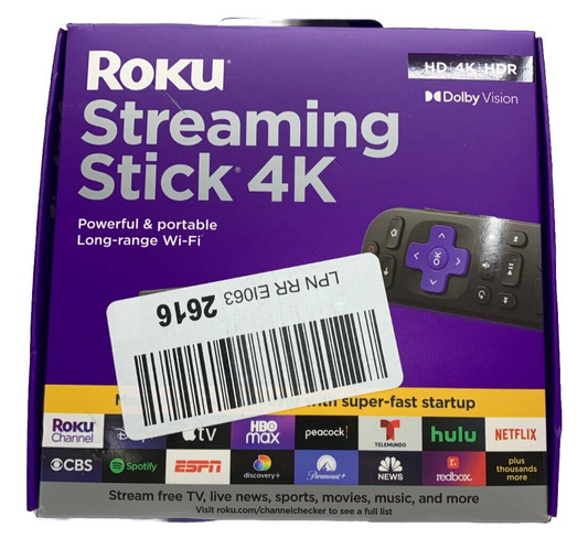 Roku Streaming Stick 4K/HDR/Dolby Vision Streaming Device with Roku Voice Remote