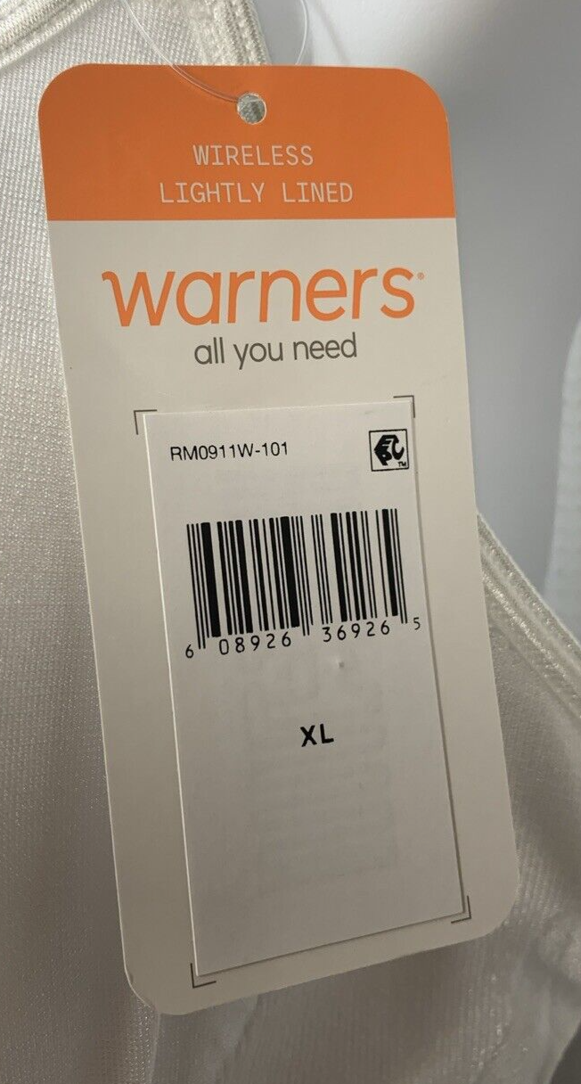 Warner's Women's Easy Does It Dig-Free Comfort Band Wireless Bra XL RM0911W-101