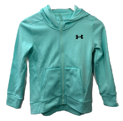 Under Armour Girls Fleece Full Zip Hoodie 1373139 YSM Long Sleeve with Pockets