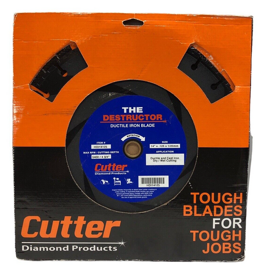 Cutter HDI14125 The Destructor Ductile Iron Blade 14" x .125 x 1/20mm For Saws