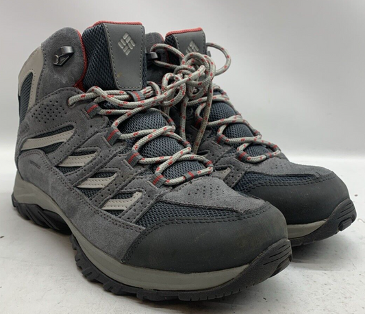 Columbia Crestwood Mid WP Waterproof Hiking  Boots Gray Womens Size 10 Lace-up