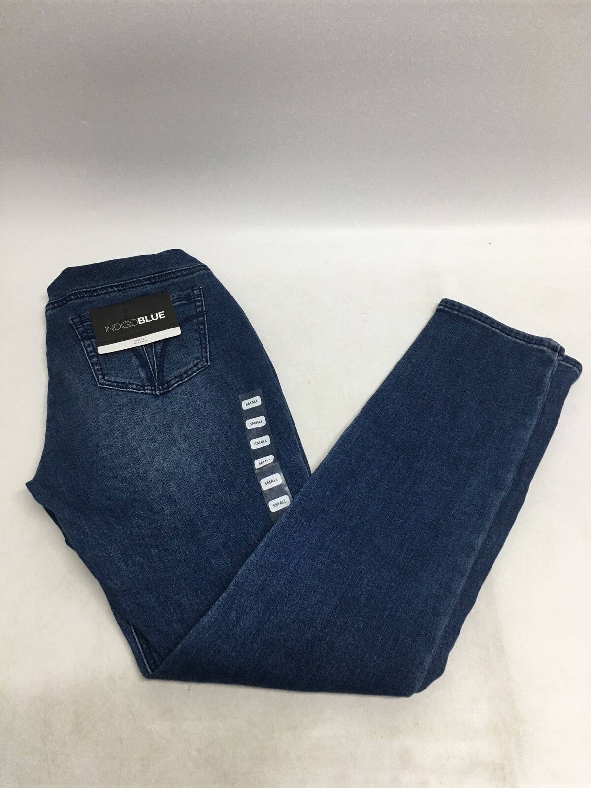 Indigo Blue Womens Small Mid Blue Secret Fit Belly Skinny Maternity Jeans