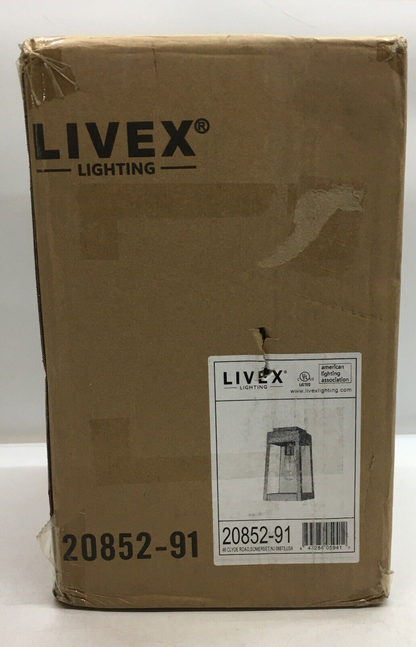 Livex Lighting 20852-91 Nickel Oslo Single Light 12"H Outdoor Wall Sconce Modern