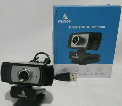 1080P Full HD WebCam with Microphone for Streaming Gaming Video Chatting Black