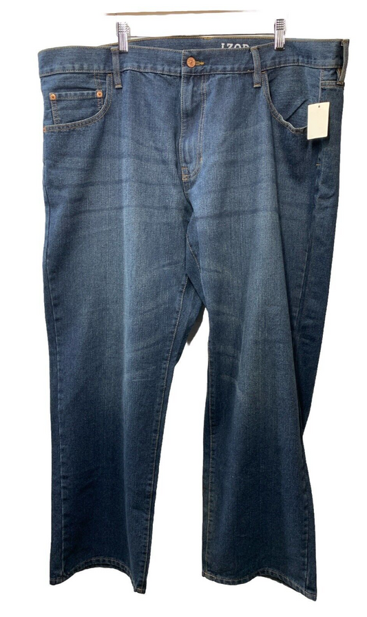 Izod Men's Relaxed Fit Jeans Comfort Stretch 5 pockets IB38JN63 Long Pants 46x32