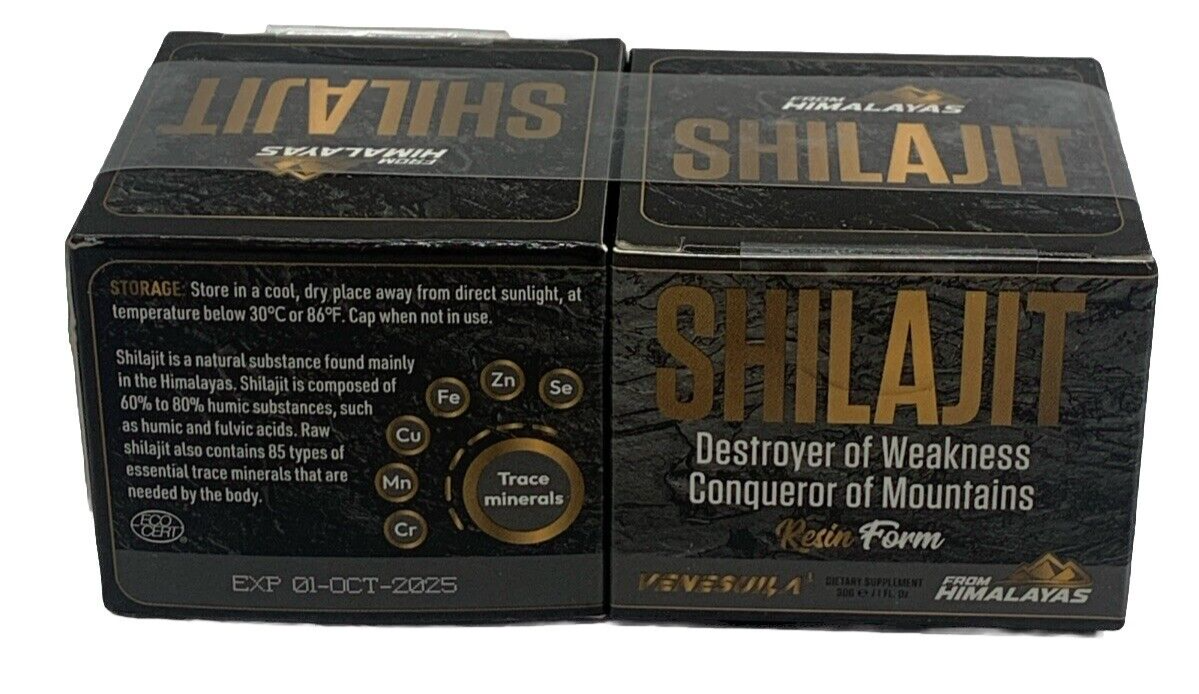 VENESUILA Shilajit Organic Shilajit Resin Third Party Tested  - 2 Pack Exp 10/25