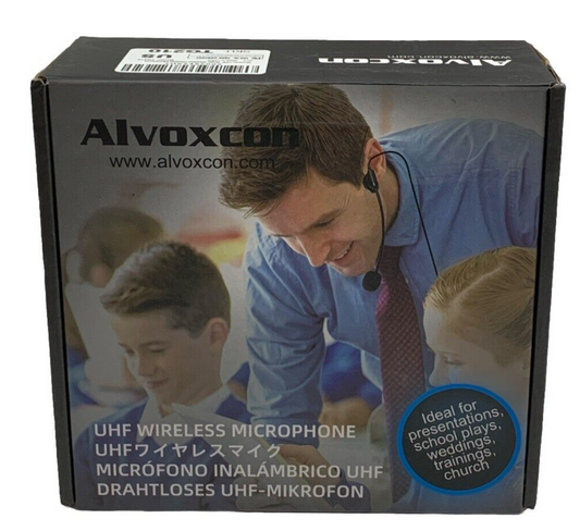 Alvoxcon Wireless Headset Lavalier Microphone System Wireless Lapel Mic TG210