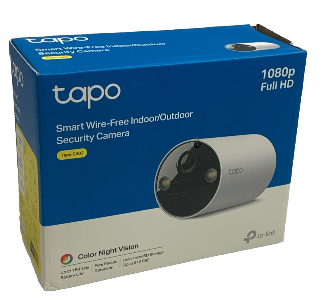 TAPO TP-Link COLOR NIGHT C402 Outdoor Wire Free Security Camera 1080P HD White