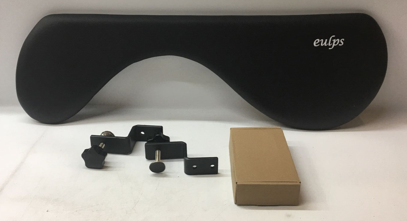 Desk Extender Tray Eulps Arm Rest for Desk Ergonomic Forearm Leather Black