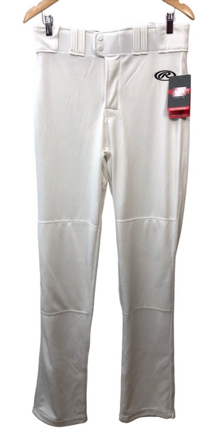 Rawlings Adult White Baseball Stretch Relaxed Long Pants LNCHSR-W-89 Size Medium