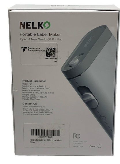 Nelko Bluetooth Label Printer, Portable Thermal Sticker Label Maker, IOS Android