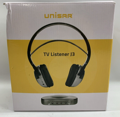 Unisar TV Listener J3 TV920 Headband Rechargeable Wireless Headphones - Black