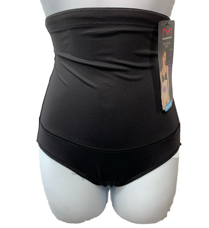 Flexees FL1854 Women's Fat Free Dressing Hi-Waist Brief Shapewear Size S Black