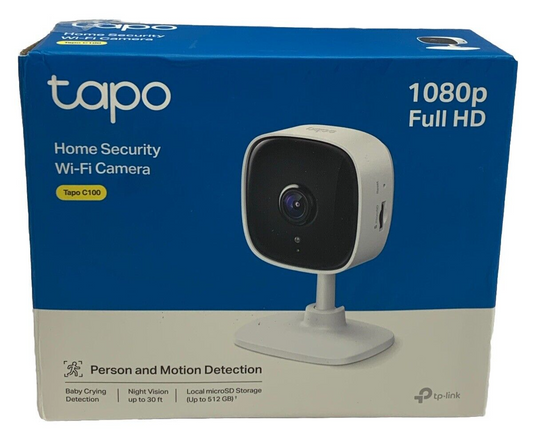 TP-Link Tapo 1080P Indoor Security Camera C100 Baby Crying Monitor, Night Vision