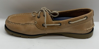 Sperry Top Sider Loafer Sahara 2-Eye Boat Shoes Tan Leather 0777894 Mens Sz 9M