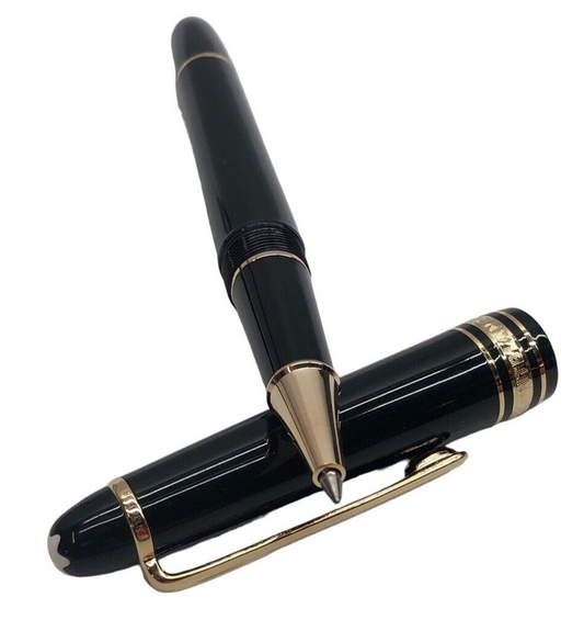 Montblanc Gold Classique Luxury Roller Ball Pen 162 Gold-plated Clip Black