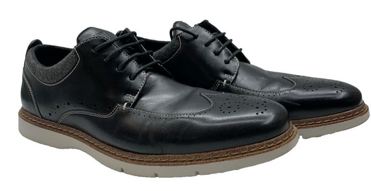 Stacy Adams Men's Synergy Wingtip 10 M Comfort Sole Oxford Shoes Black Lace-up