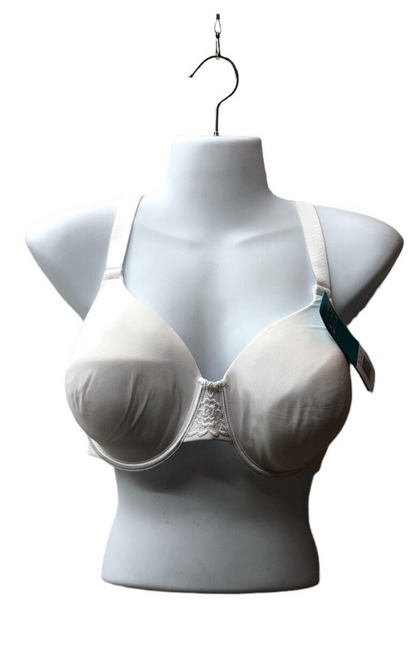 Vanity Fair Women's Full Figure Beauty Back Smoothing Bra 42C White Hook and Eye