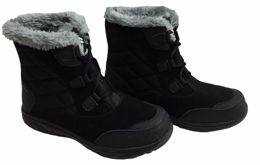 Columbia Ice Maiden Shorty Black Grey Women’s 7.5 200G Insulation WP BL0836-010