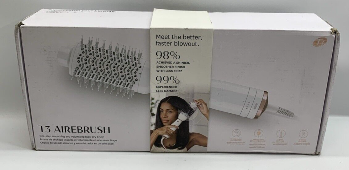 T3 AireBrush One-Step Smoothing and Volumizing Hair Blow Dryer Brush 76656 White