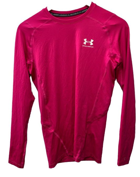 Under Armour Men's HeatGear Long Sleeve Compression Shirt 1361524 Size M Pink