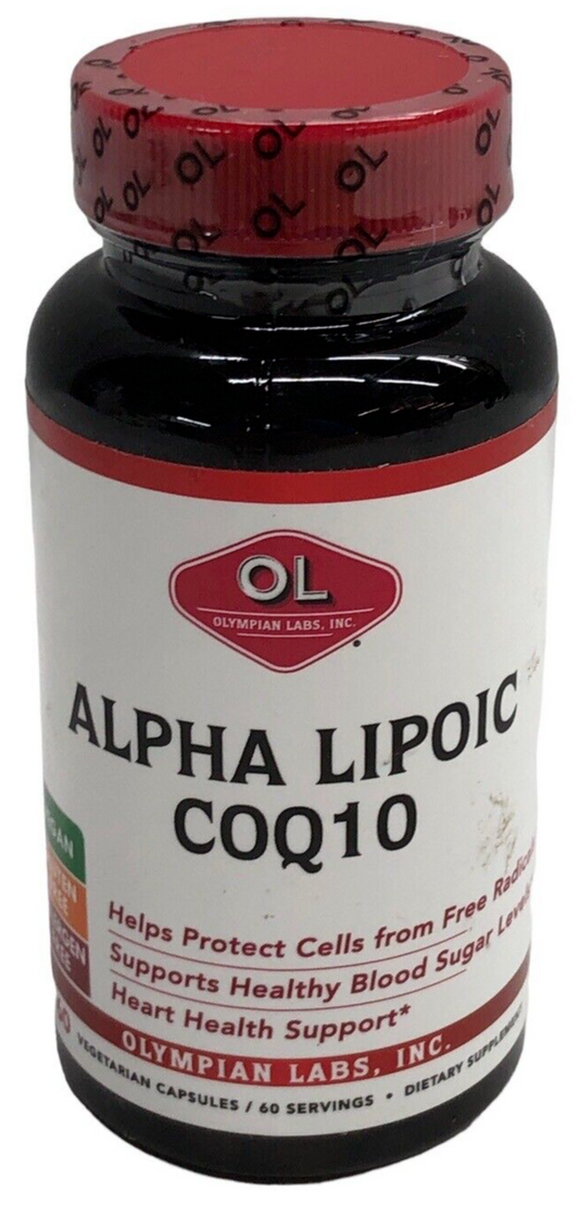 Olympian Labs Alpha Lipoic Coenyme COQ10 200 mg Heart Health Support 60 Capsule