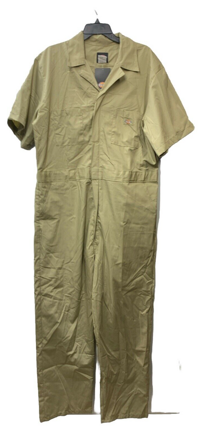 Dickies Men's Short Sleeve Coverall Beige XL SH 33999KH for Mechanic Workwear