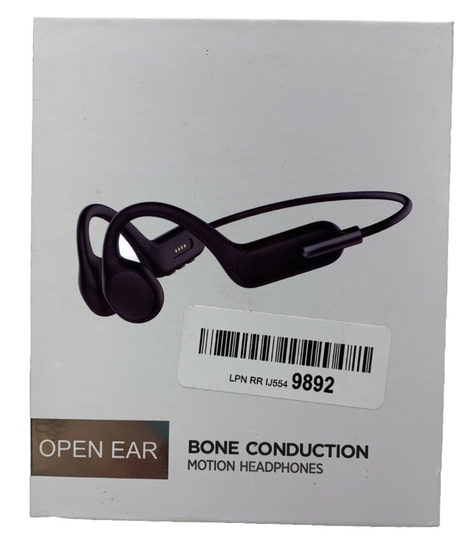 Hamuti Open Ear Bone Conduction Motion Headphones Wireless Bluetooth All Black