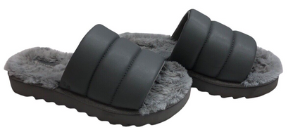 Koolaburra by UGG BRB Womens Slide Casual Slippers Gray Slip-on Size 9 Open Toe