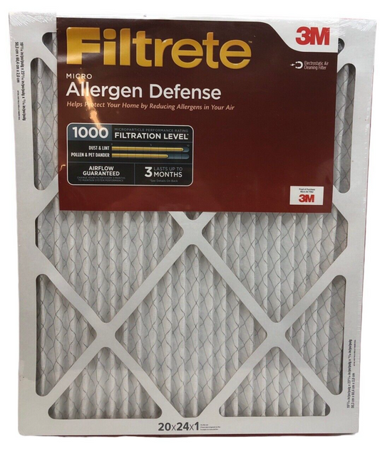 Filtrete 20x24x1 Air Filter MPR 1000 MERV 11 Micro Allergen Defense - 2 Pack