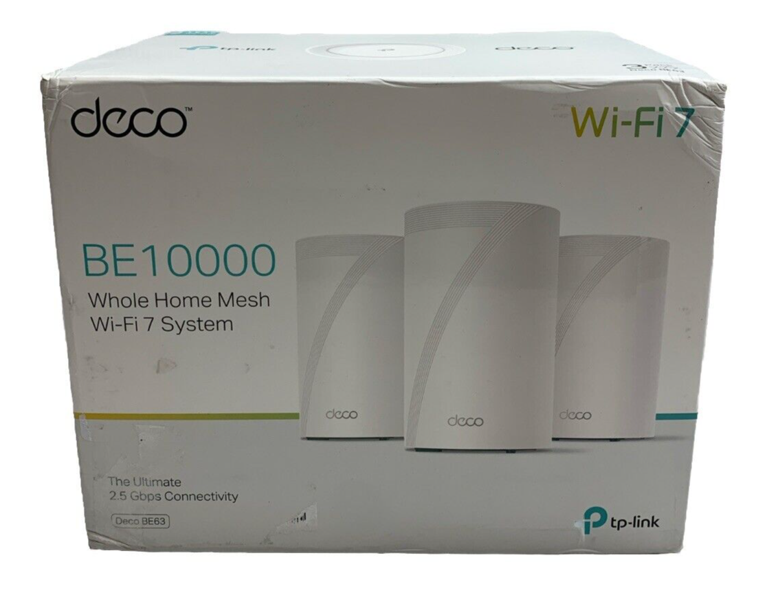 TP-Link - Deco BE11000 Multi-Gig Whole Home Mesh Wi-Fi 7 System (3-Pack) - White