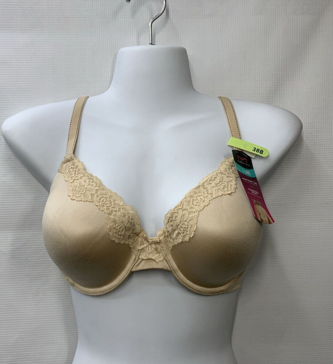 Maidenform Comfort Devotion Full Coverage T-Shirt Bra Size 38B Convertible Strap