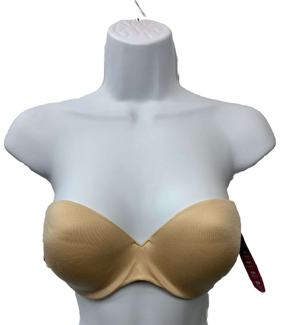 Maidenform Love The Lift Demi Multiway Strapless Latte Lift Beige Bra Size 36B