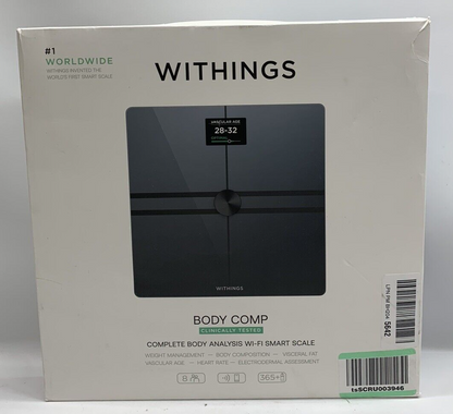 WITHINGS Body Comp - Scale for Body Weight and Complete Body Analysis, Wi-Fi ...