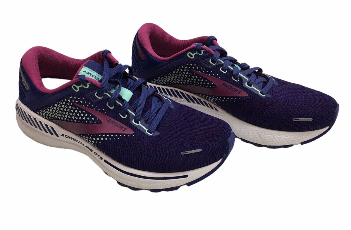 Brooks Womens Sz 9 Adrenaline GTS 22 Running Shoes Jogging Sports Trainer Purple