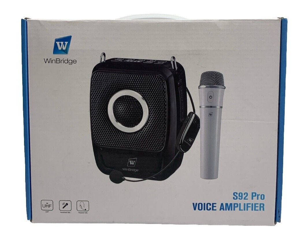 Winbridge S92PRO - Bluetooth Speaker Portable PA System Speaker w/Headset Black