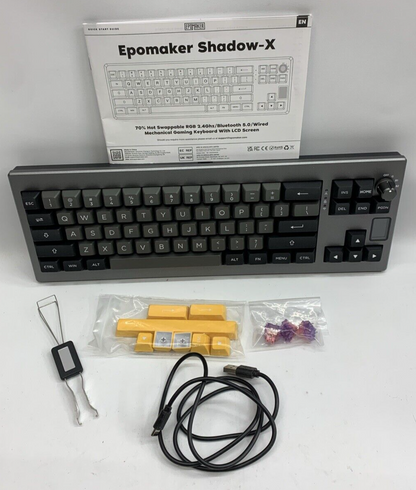 Epomaker Shadow-X Black 3000mAh Battery Hot Swap Gasket Mechanical Keyboard