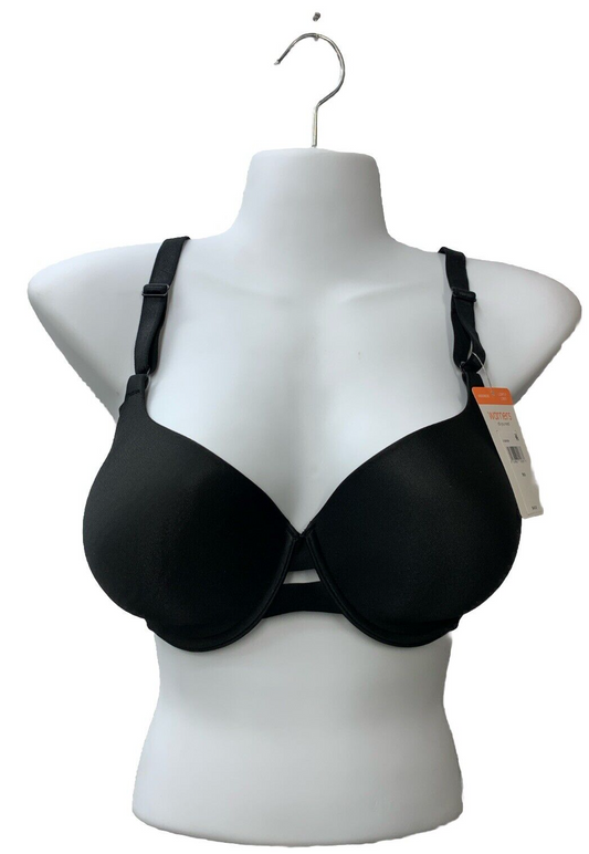 Warners No Side Effect Full-Coverage Contour Bra 1356 Black Underwire Size 36D