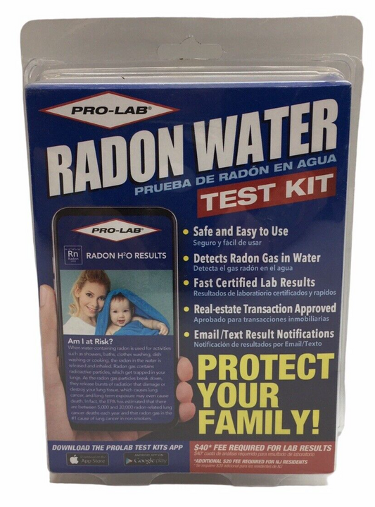 Pro-Lab Radon In Water Test Kit Radon Gas Water Detector Testing Kit Sealed