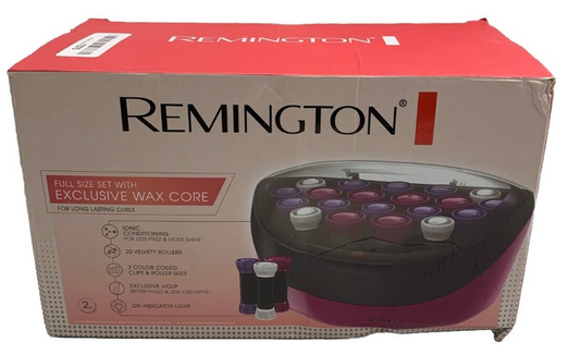 Hot Rollers Hair Curlers With Clips-Remington H-5600-20 Curlers Full Size Set